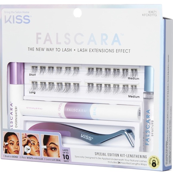 Kiss Falscara Special Edition Kit Lengthening 24 Assorted Lashes - Picture 1 of 12